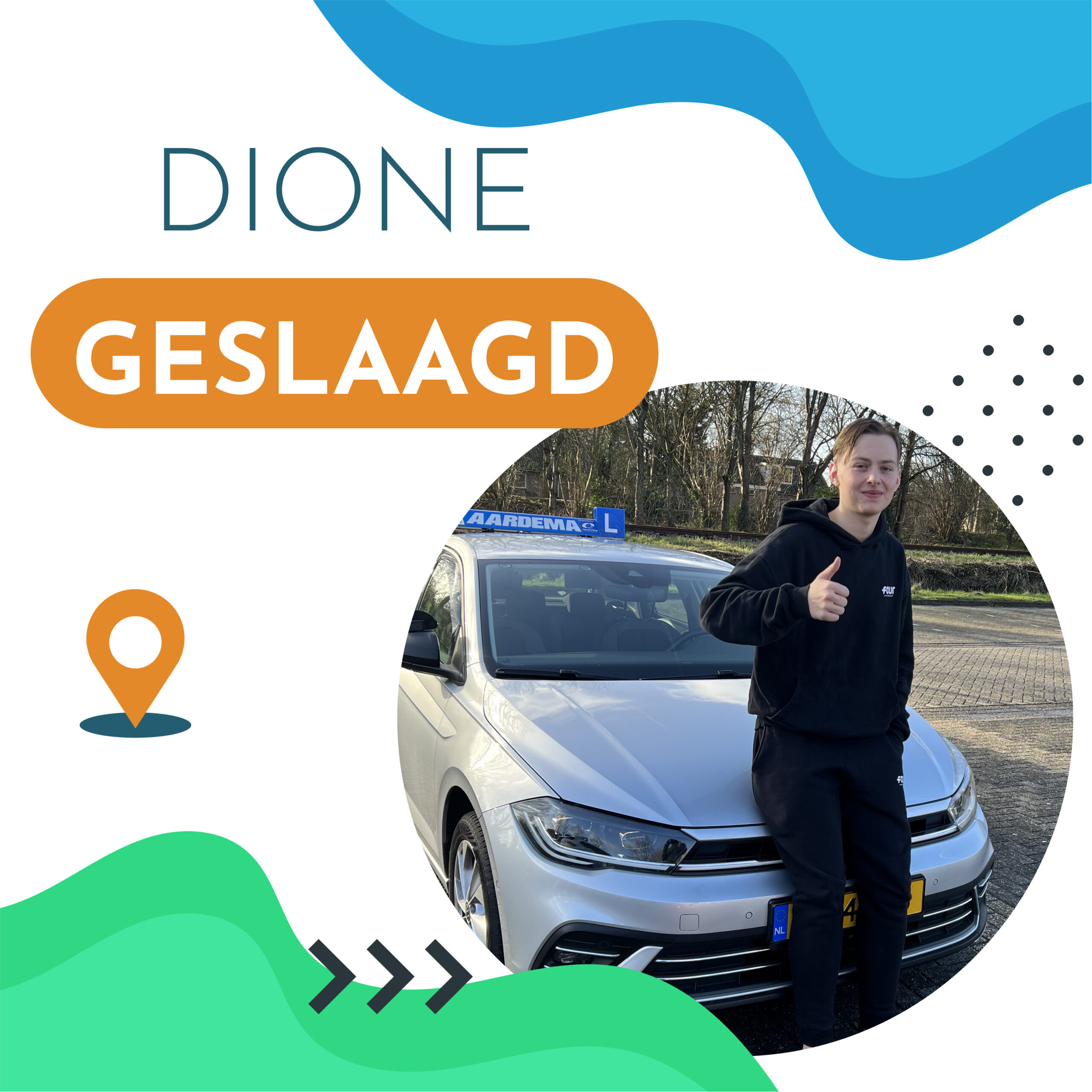Dione geslaagd