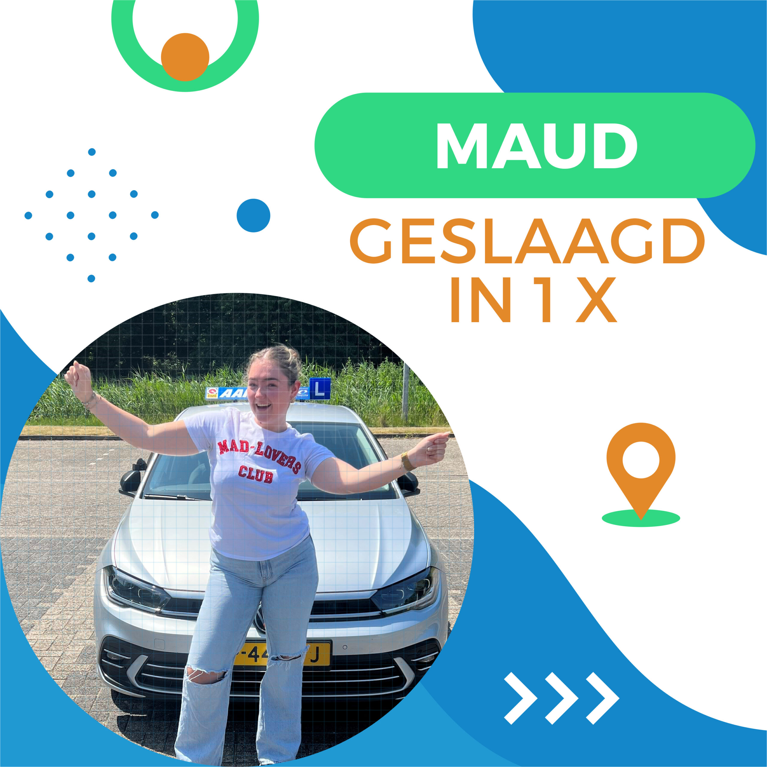 Maud geslaagd