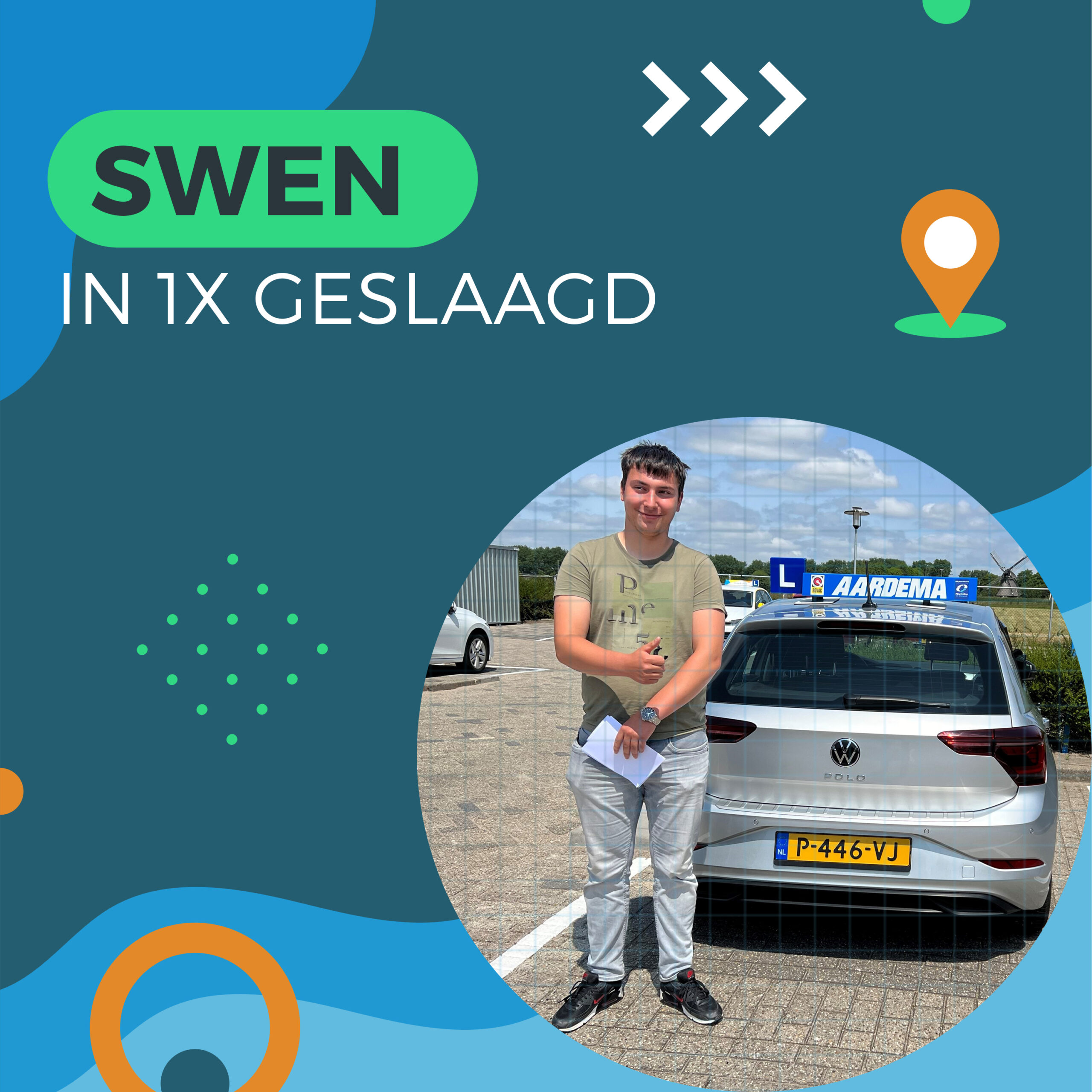 Swen geslaagd
